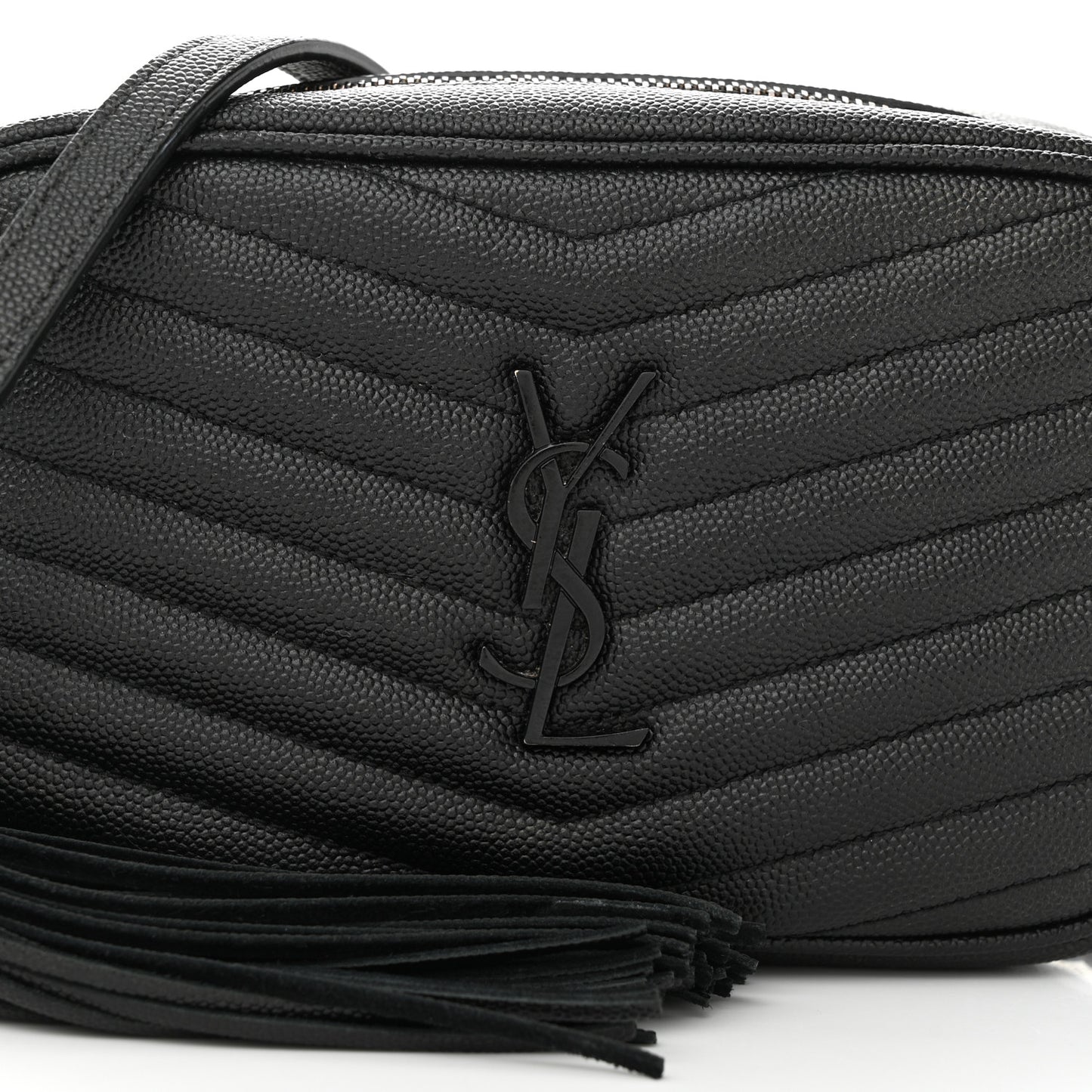 Grain De Poudre Matelasse Monochrome Monogram Mini Lou Camera Bag Black