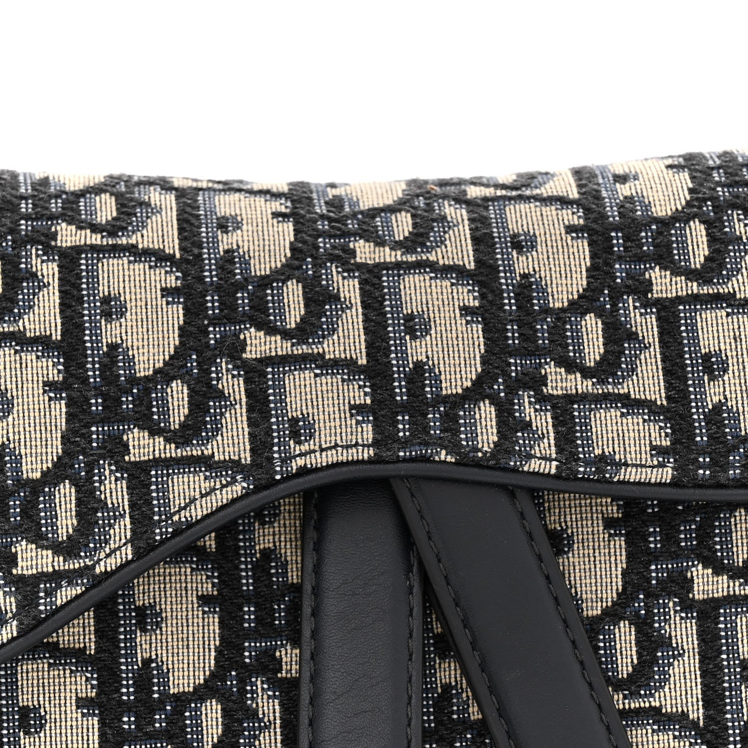 Christian Dior Oblique Mini Saddle Bag Blue 8 of 12