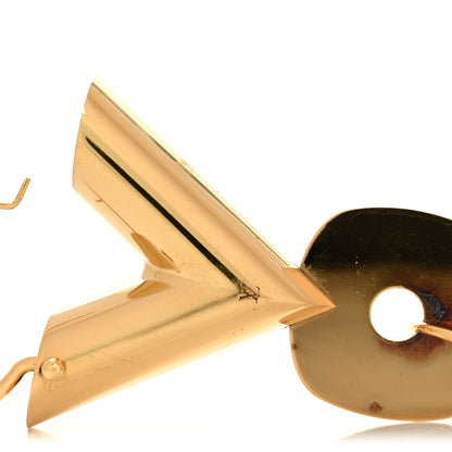 Louis Vuitton Essential V Single Hoop Earring Gold 5 of 6