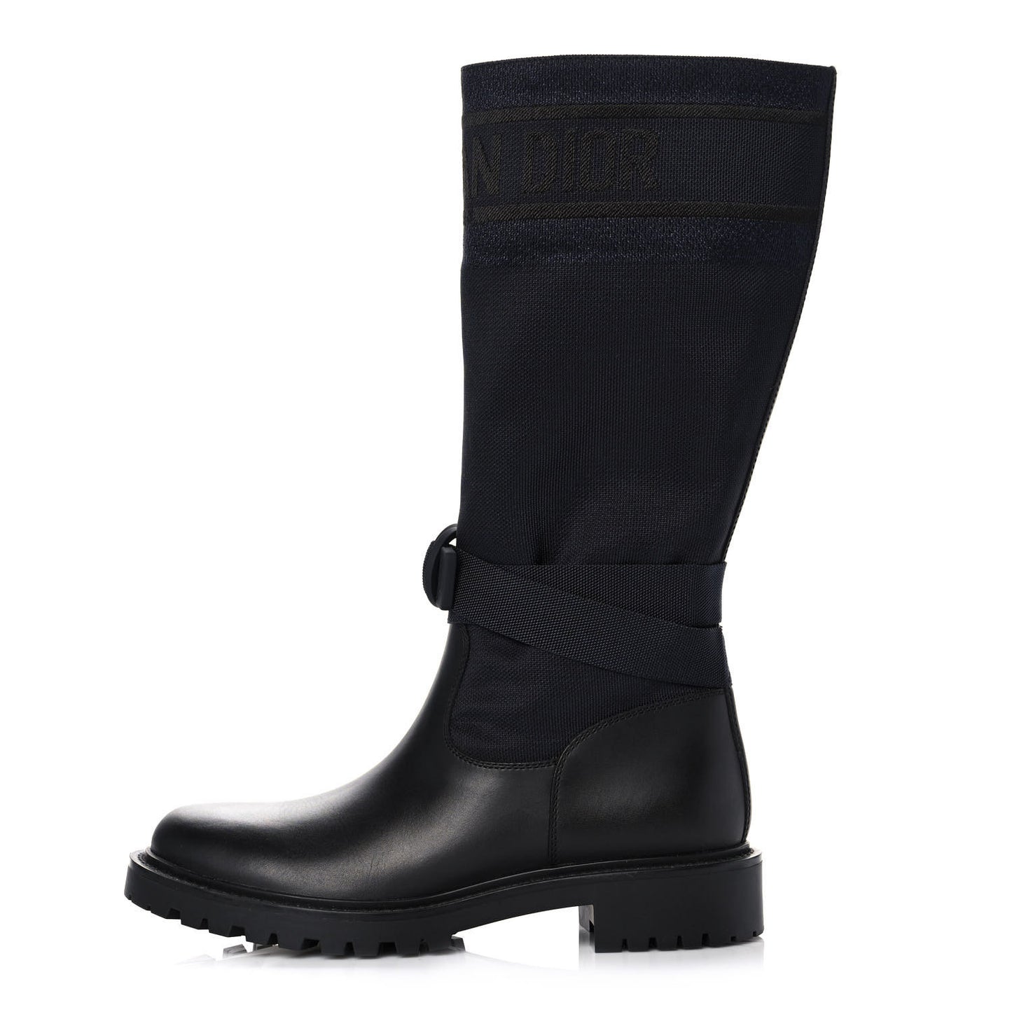 Technical Fabric Calfskin D-Major Boots 37 Black Blue