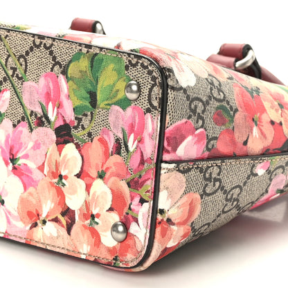 Gucci GG Supreme Monogram Blooms Mini Zip Top Tote Beige Multicolor Dry Rose 10 of 10