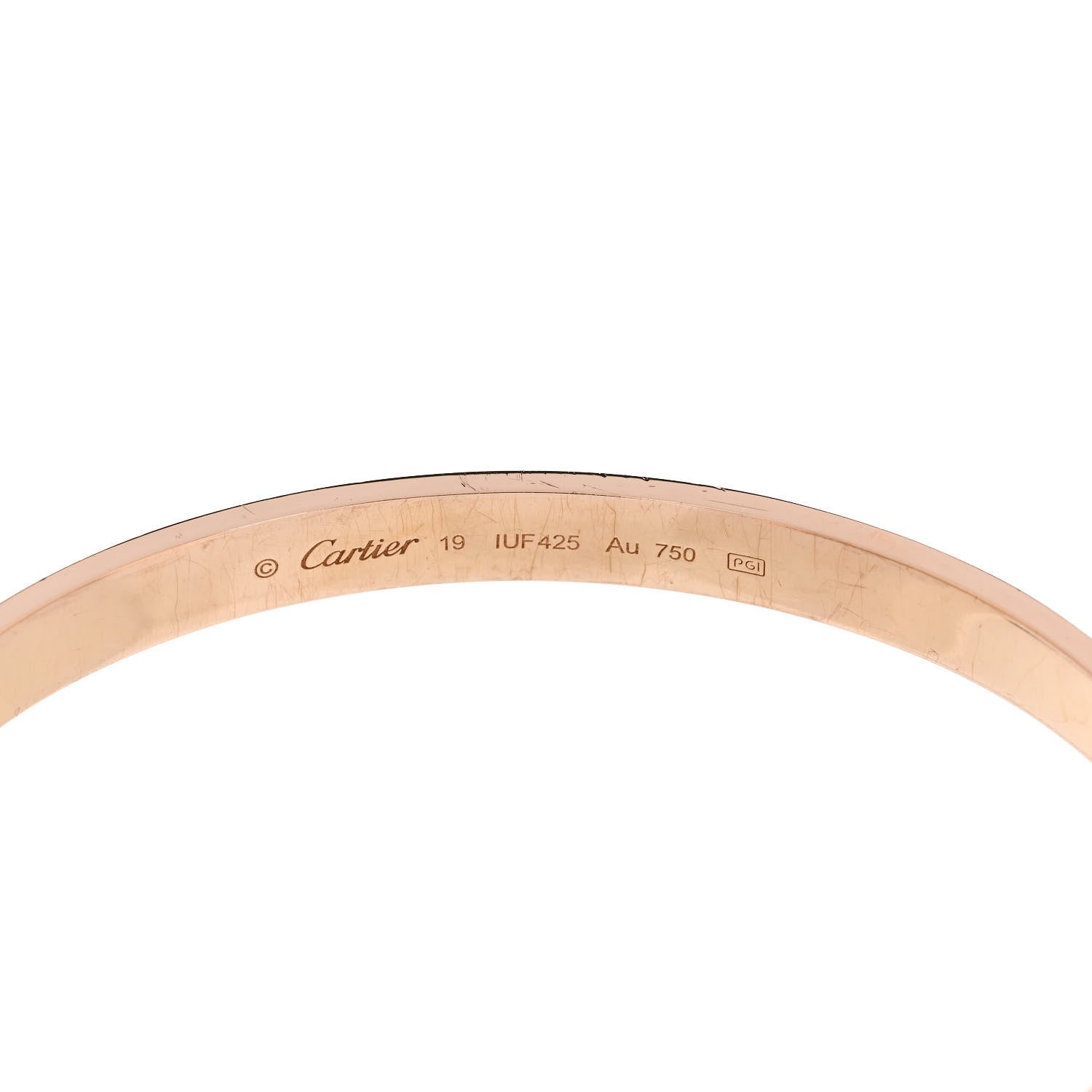 Cartier 18K Pink Gold LOVE Cuff Bracelet 19 3 of 4