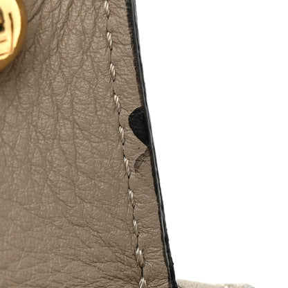 Fendi Vitello Seta Shiny Nappa Plexiglass Bi-Color Small Peekaboo I SEE U Satchel Tartaruga Black 11 of 12
