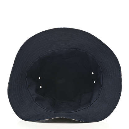 Christian Dior Polyester Cotton Oblique Teddy-D Brim Bucket Hat 57 Black 5 of 11