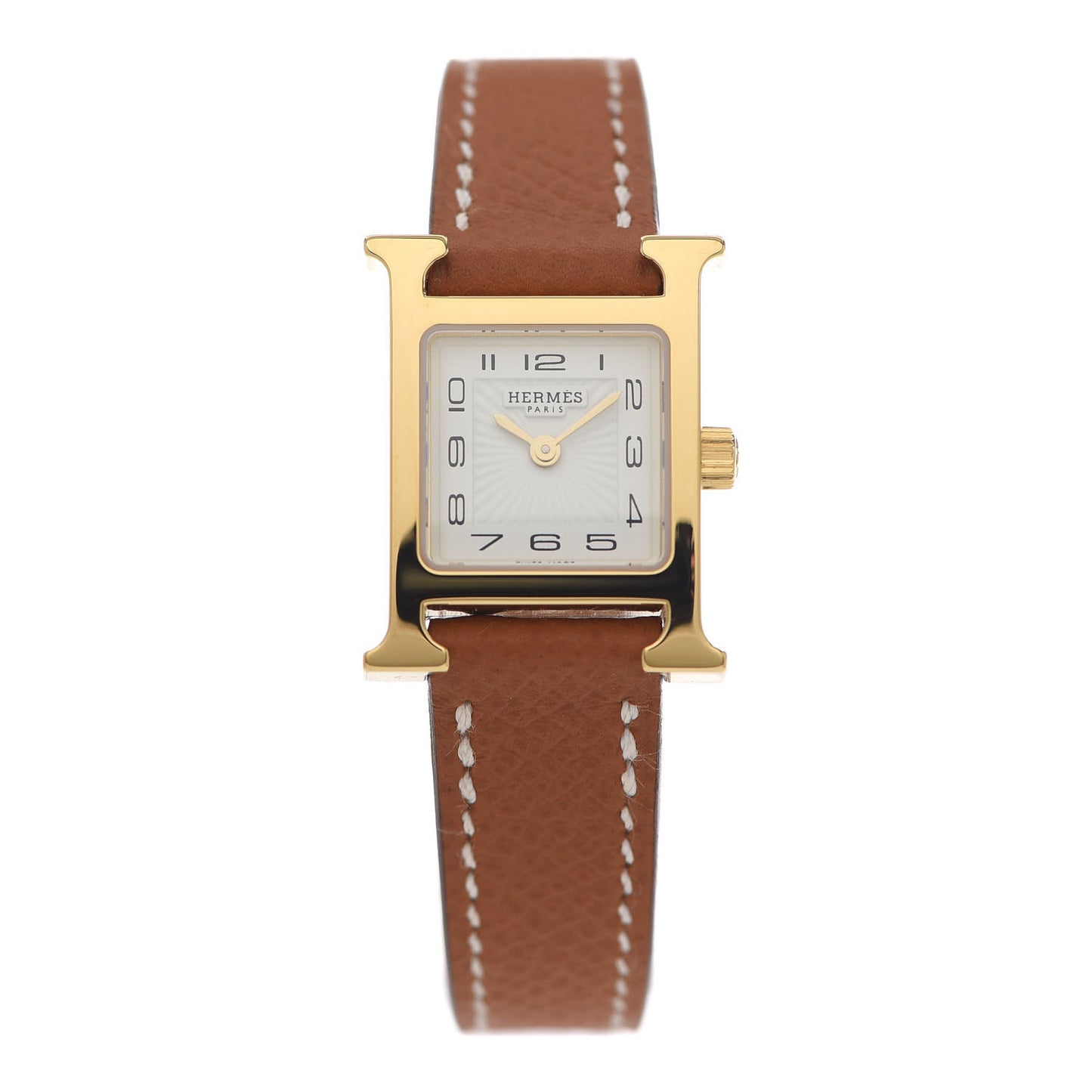 Stainless Steel Epsom 17.2mm Heure H Hour Quartz Watch Gold
