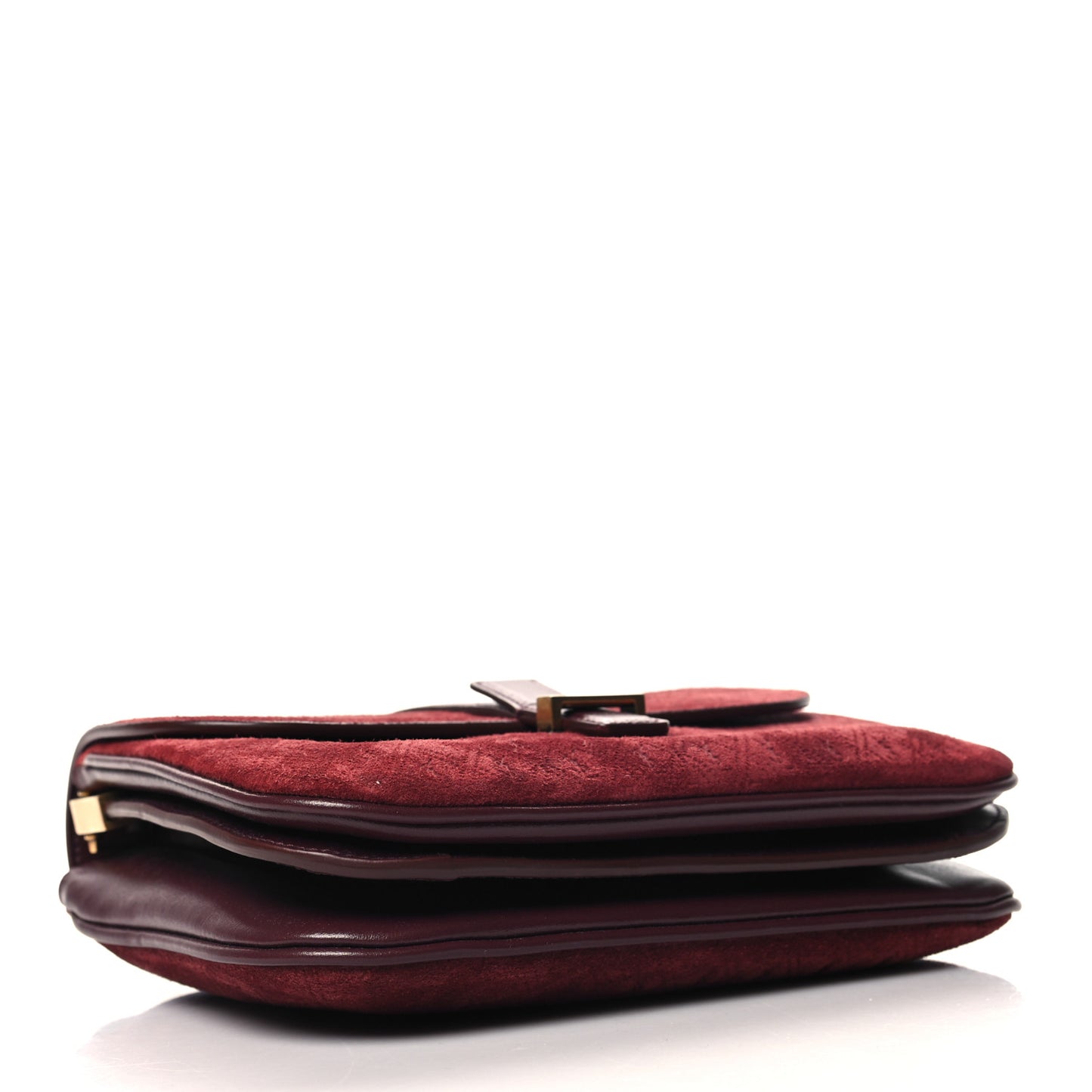 Suede All-Over Monogram Small Le Monogramme Satchel Rouge