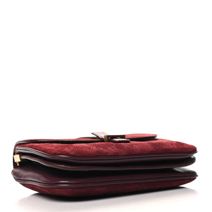 Saint Laurent Suede All-Over Monogram Small Le Monogramme Satchel Rouge 4 of 11