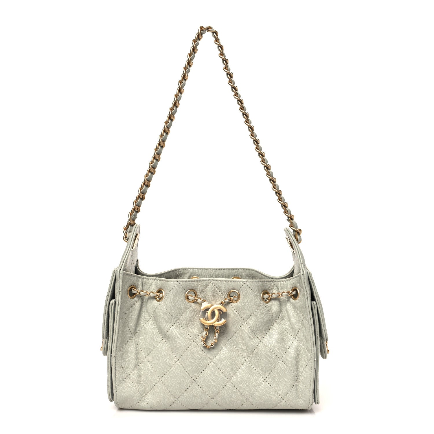Chanel Caviar Quilted Mini Chanel 25 Handbag Light Green 1 of 11