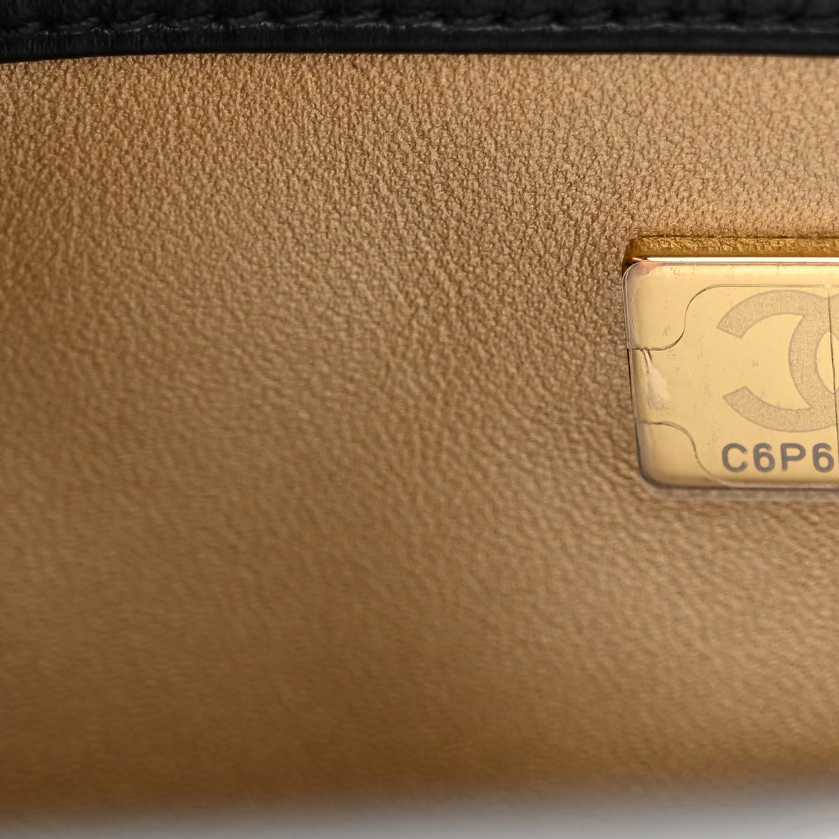 Lambskin Quilted Mini Rectangular Pearl Crush Flap Black
