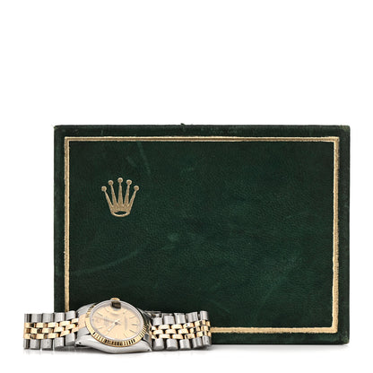 Rolex Stainless Steel 14K Yellow Gold 31mm Oyster Perpetual Datejust Watch Champagne 68273 5 of 5