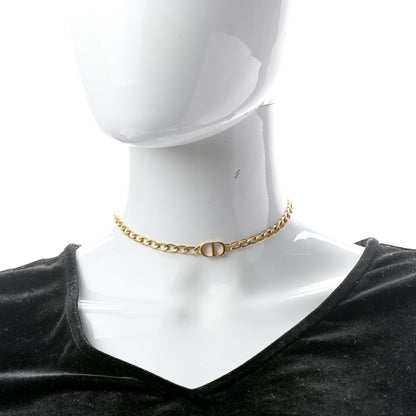 Christian Dior Metal Petit CD Choker Necklace Gold 2 of 5
