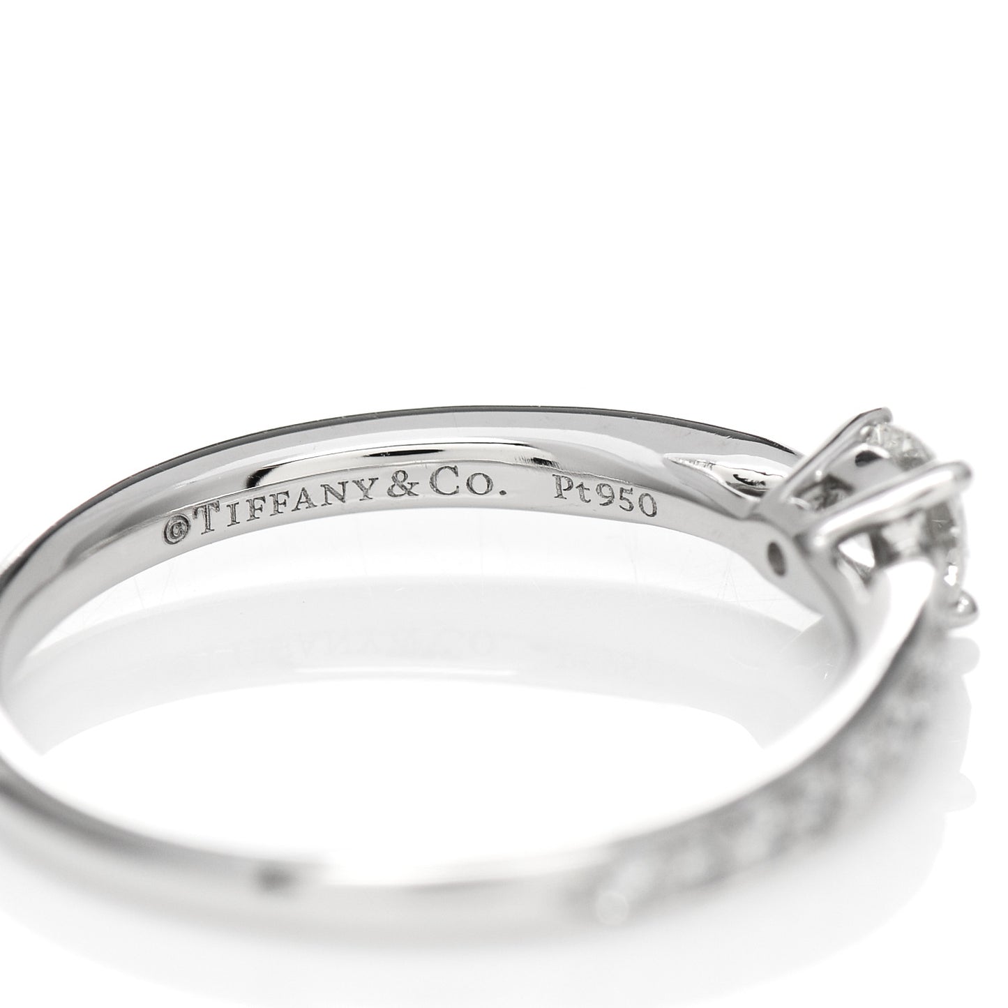 Platinum Diamond .19ct Round Brilliant Harmony Engagement Ring 49 4.75