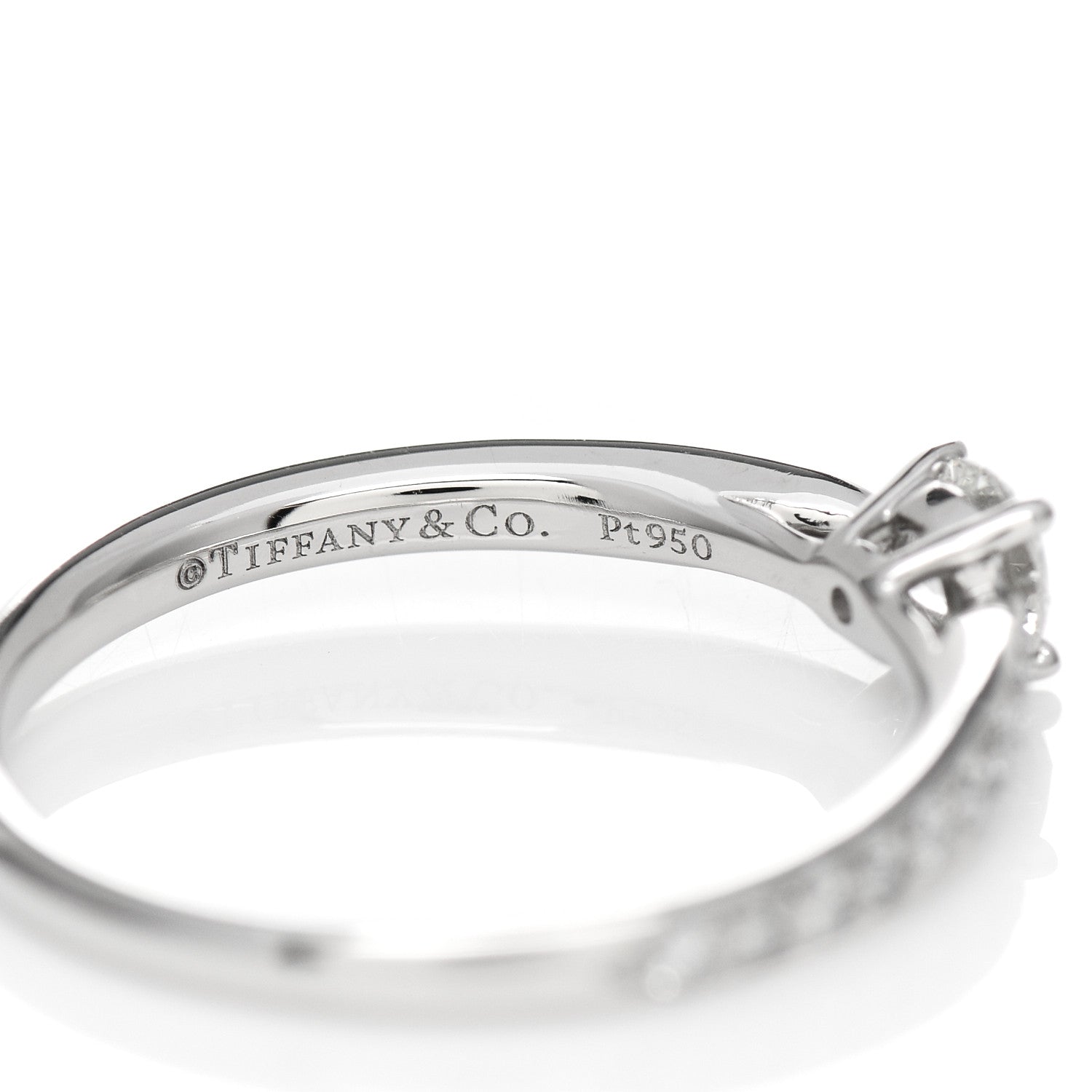 Tiffany Platinum Diamond .19ct Round Brilliant Harmony Engagement Ring 49 4.75 6 of 6