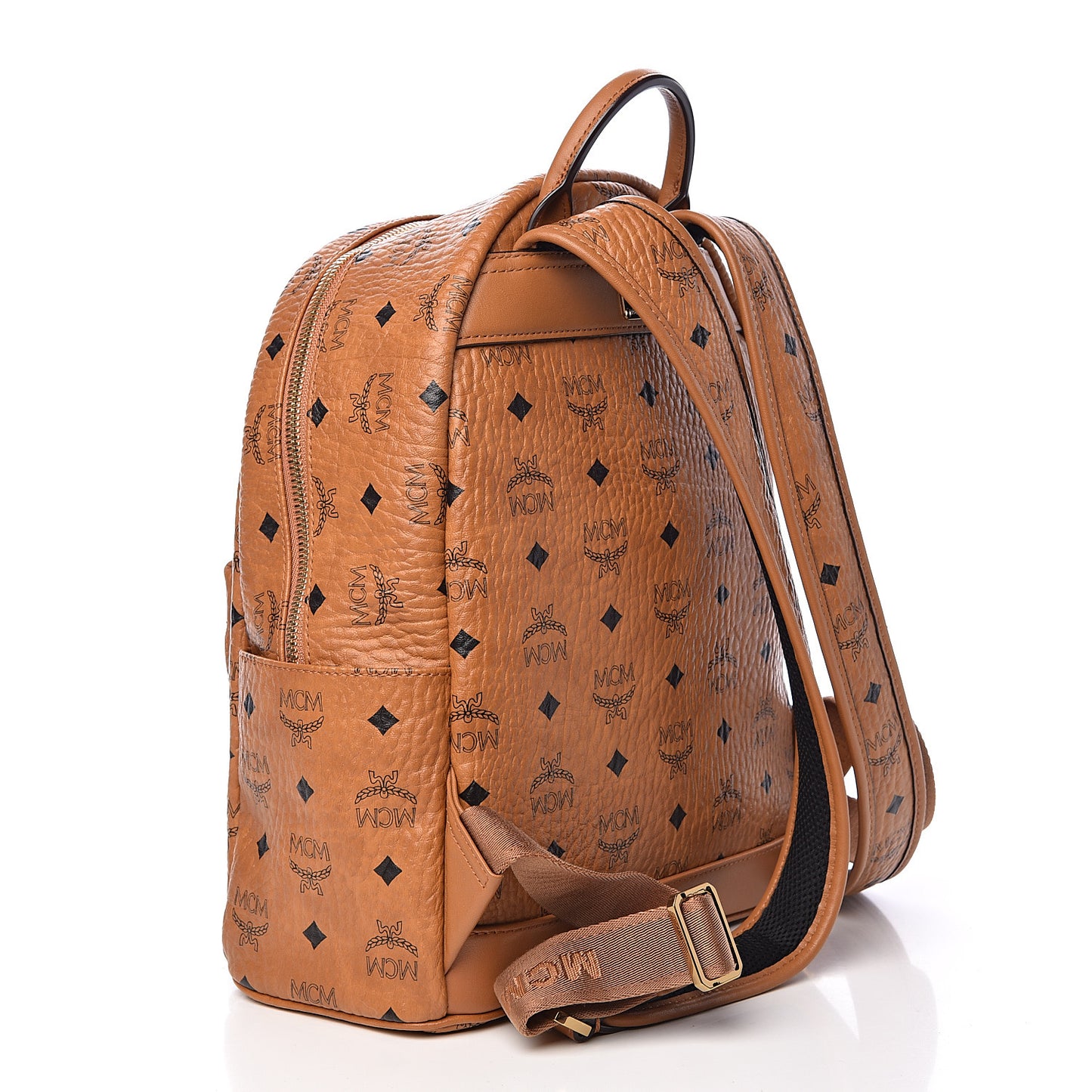 Visetos Chevron Stripe Medium Stark Backpack Cognac