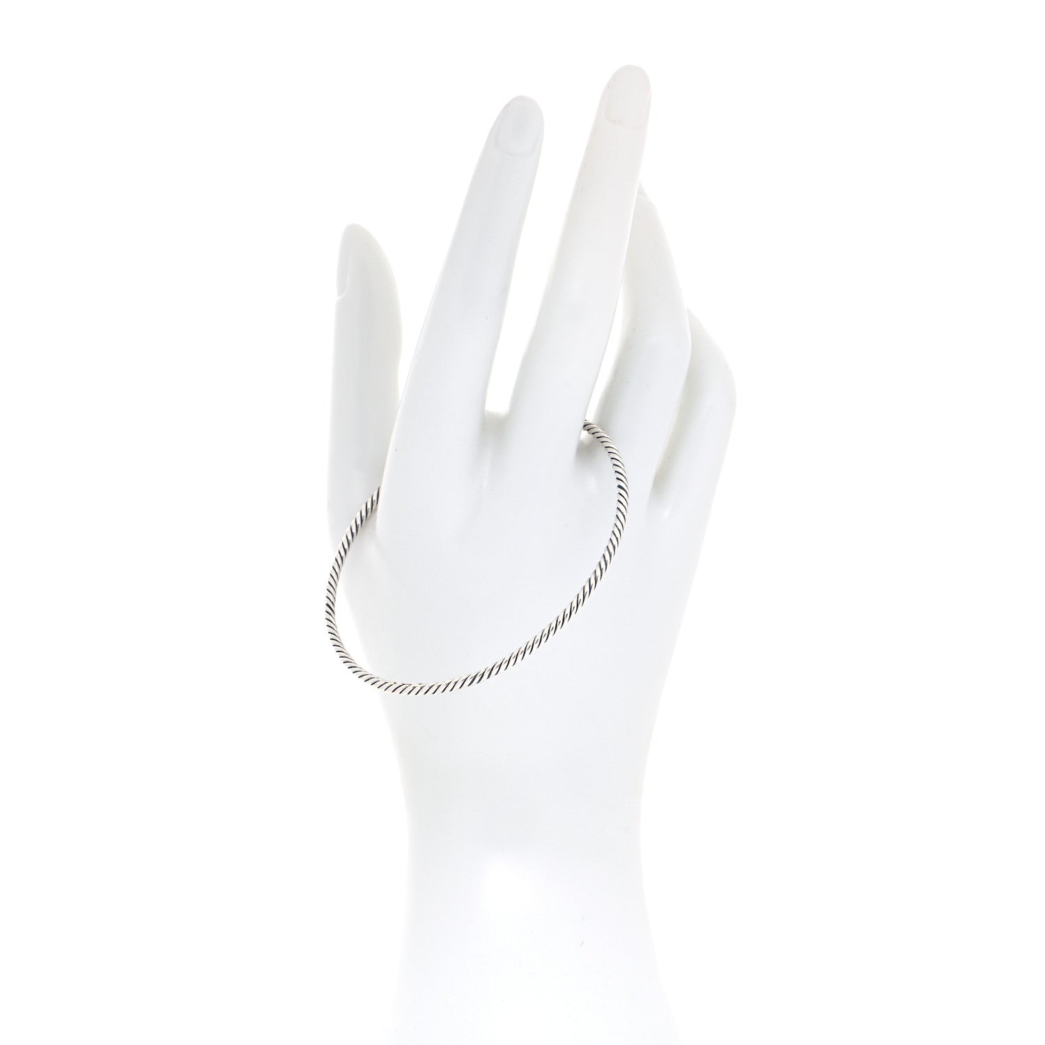 David Yurman Sterling Silver 2.5mm Cable Classics Bangle Bracelet 2 of 4