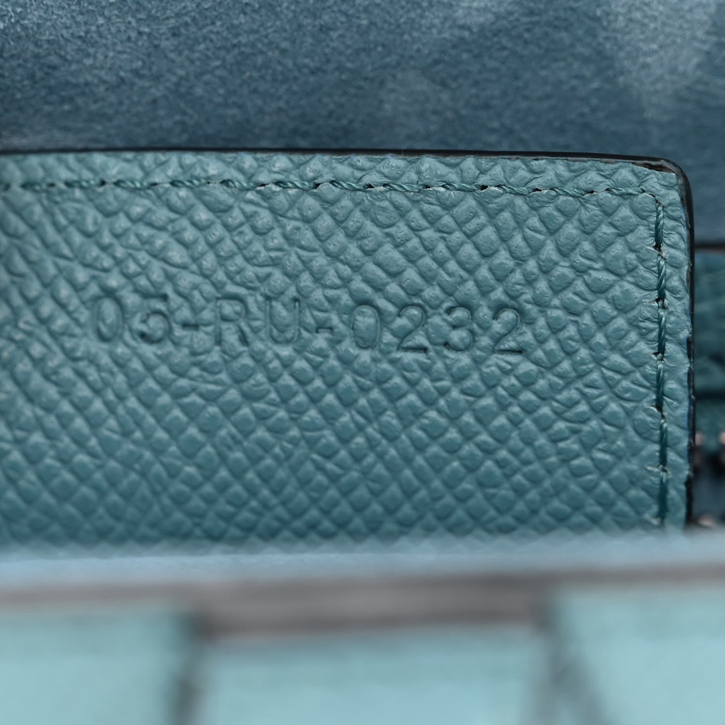 Grained Calfskin Saddle Bag Azure Blue