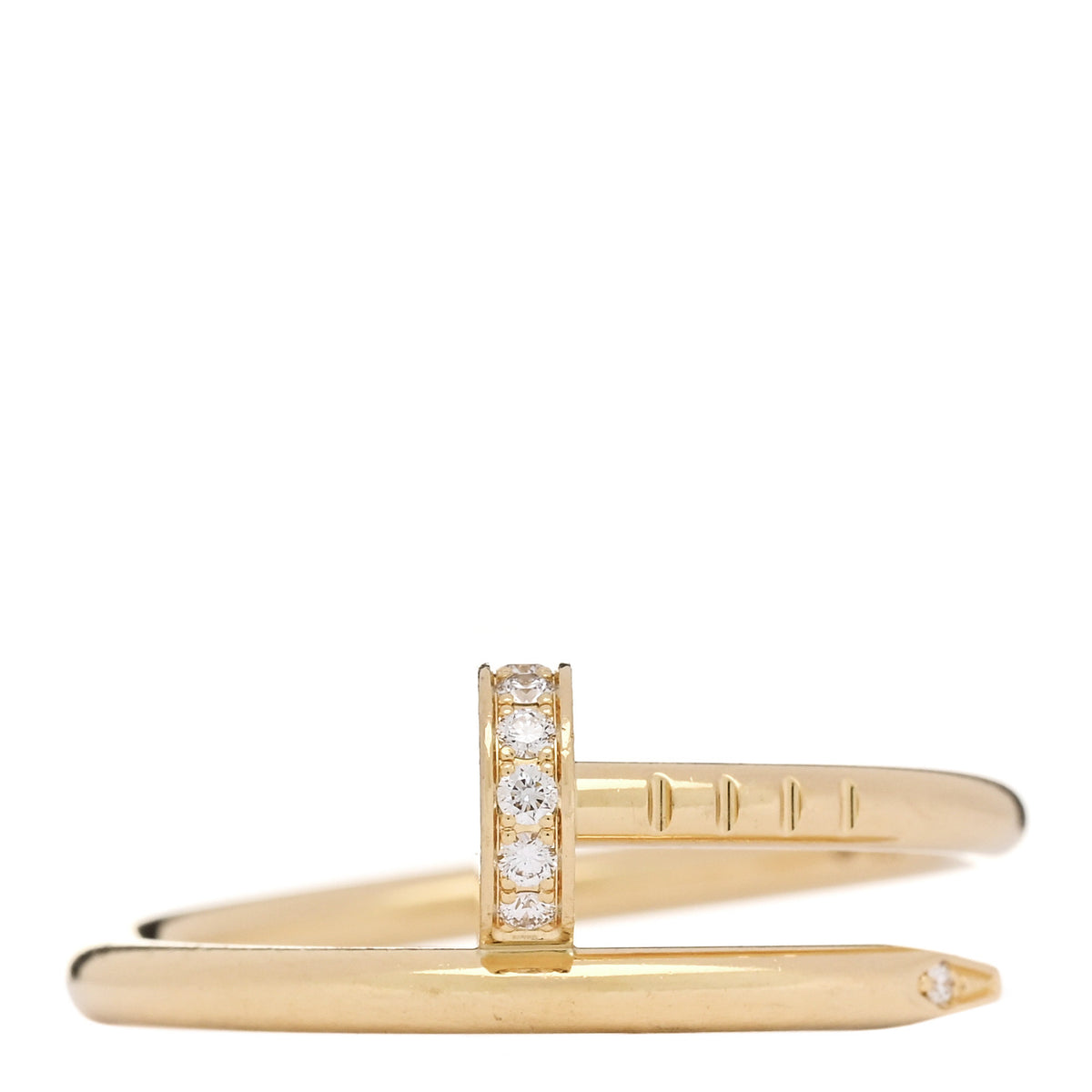 Cartier 18K Pink Gold Diamond Small Juste Un Clou Ring 52/6 1 of 6