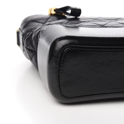 Chanel Aged Calfskin Quilted Medium Gabrielle Hobo Black 7 of 9