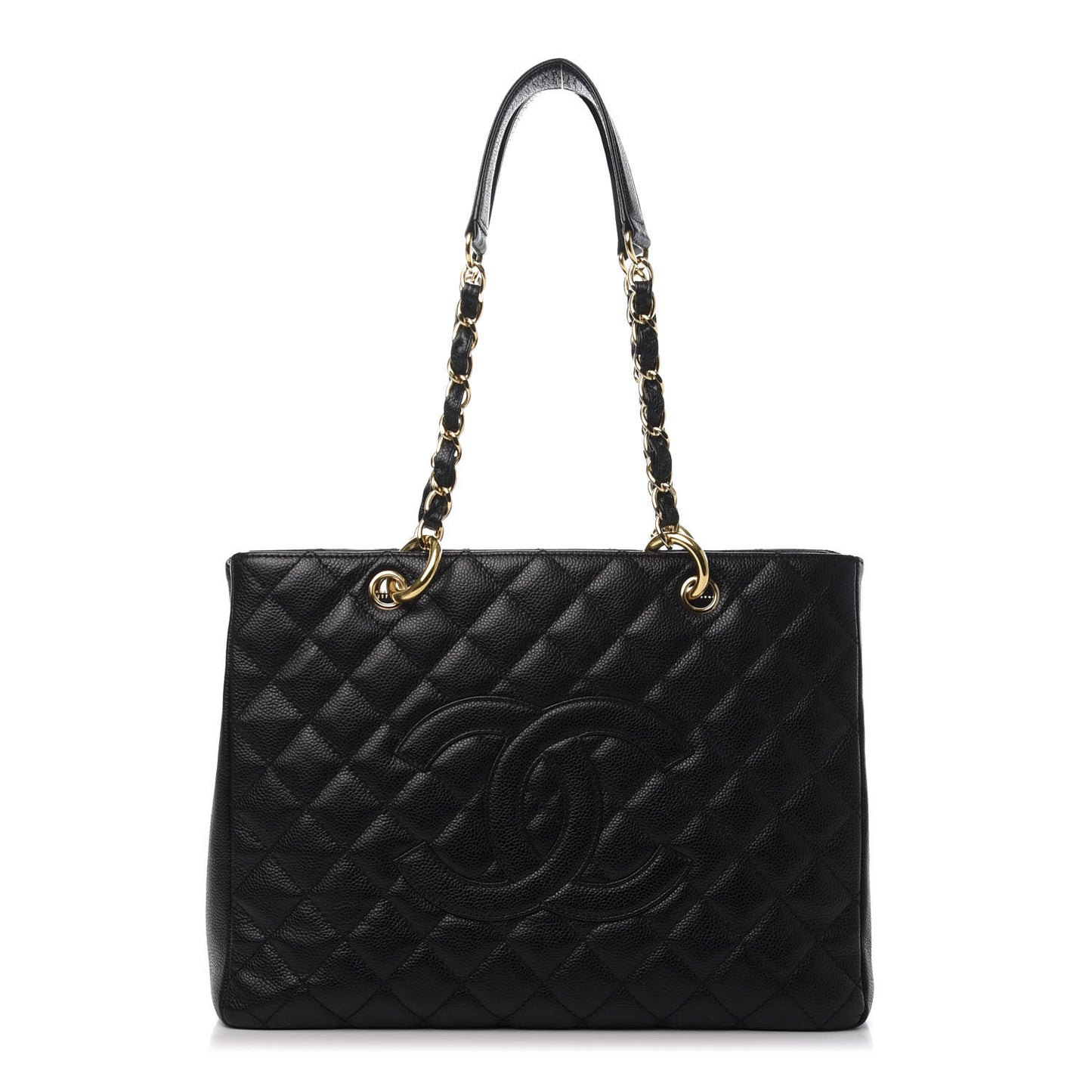 Caviar Quilted Grand Shopping Tote GST Black