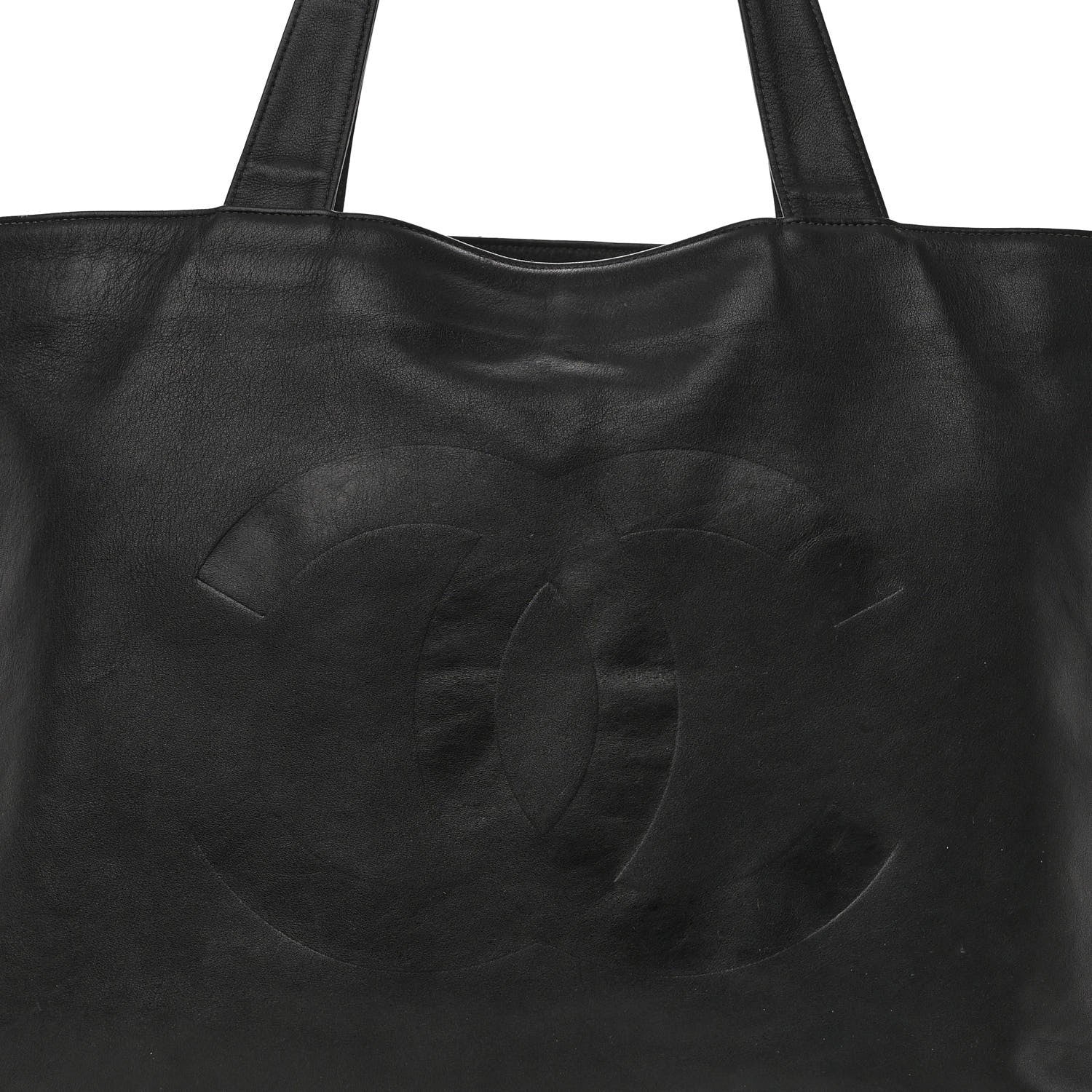 Chanel Calfskin CC Tote Black 8 of 13