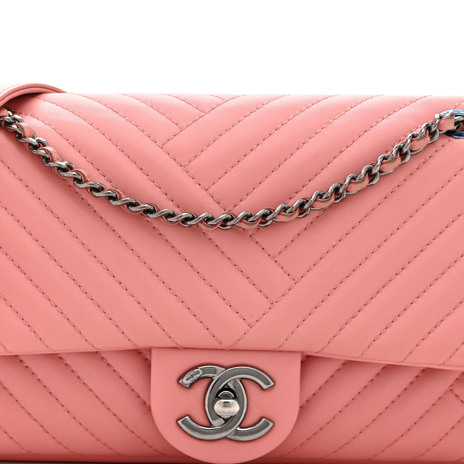 Chanel Lambskin Quilted Small CC Crossing Flap Pink 8 of 10