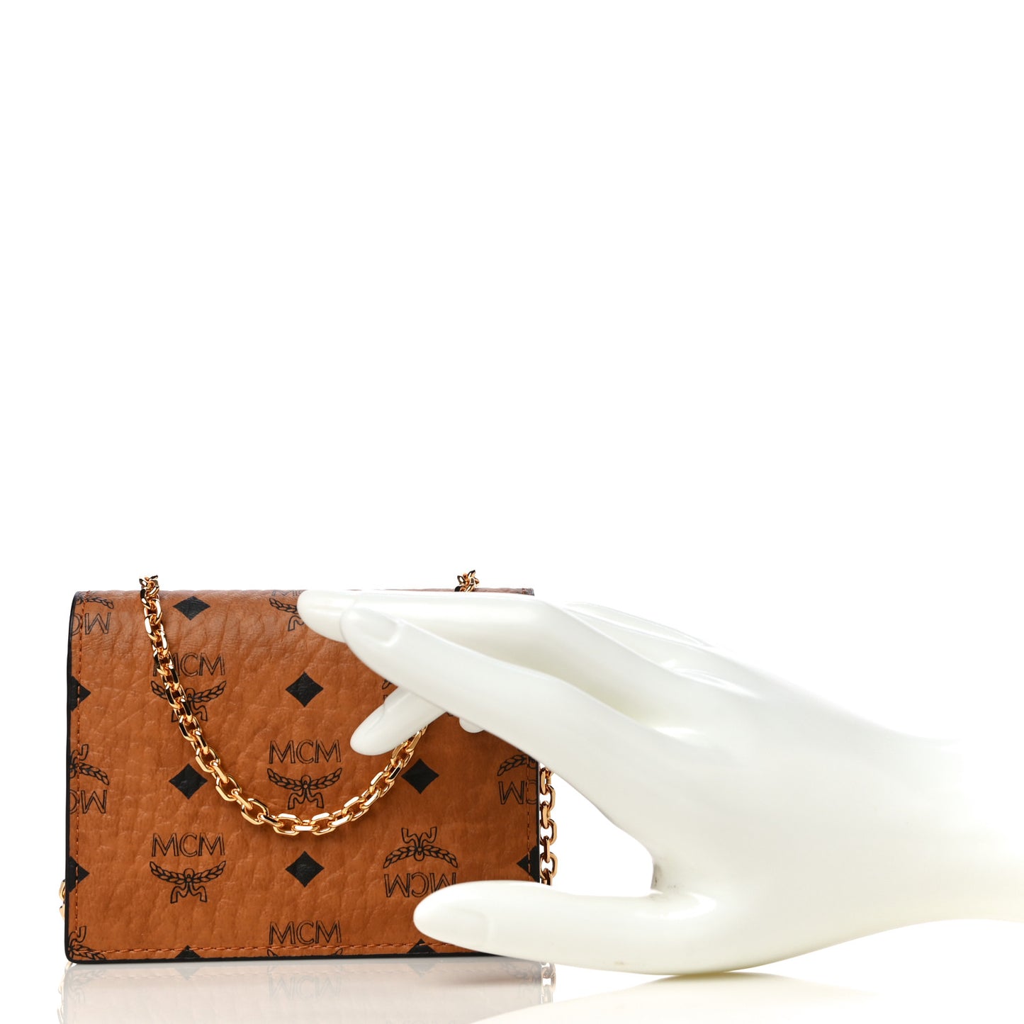 Visetos Original Mini Chain Wallet Cognac