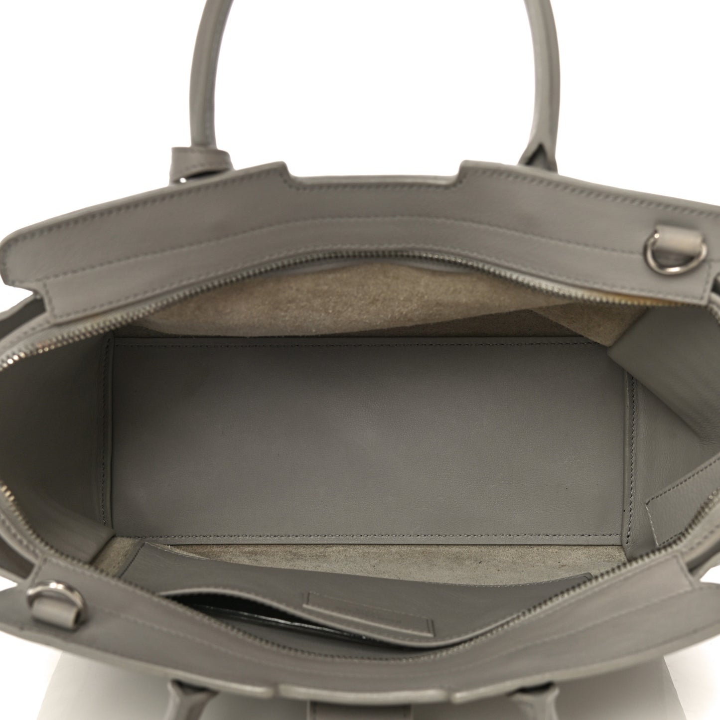 Smooth Calfskin Crocodile Embossed Baby Monogram Downtown Cabas Gris Perle