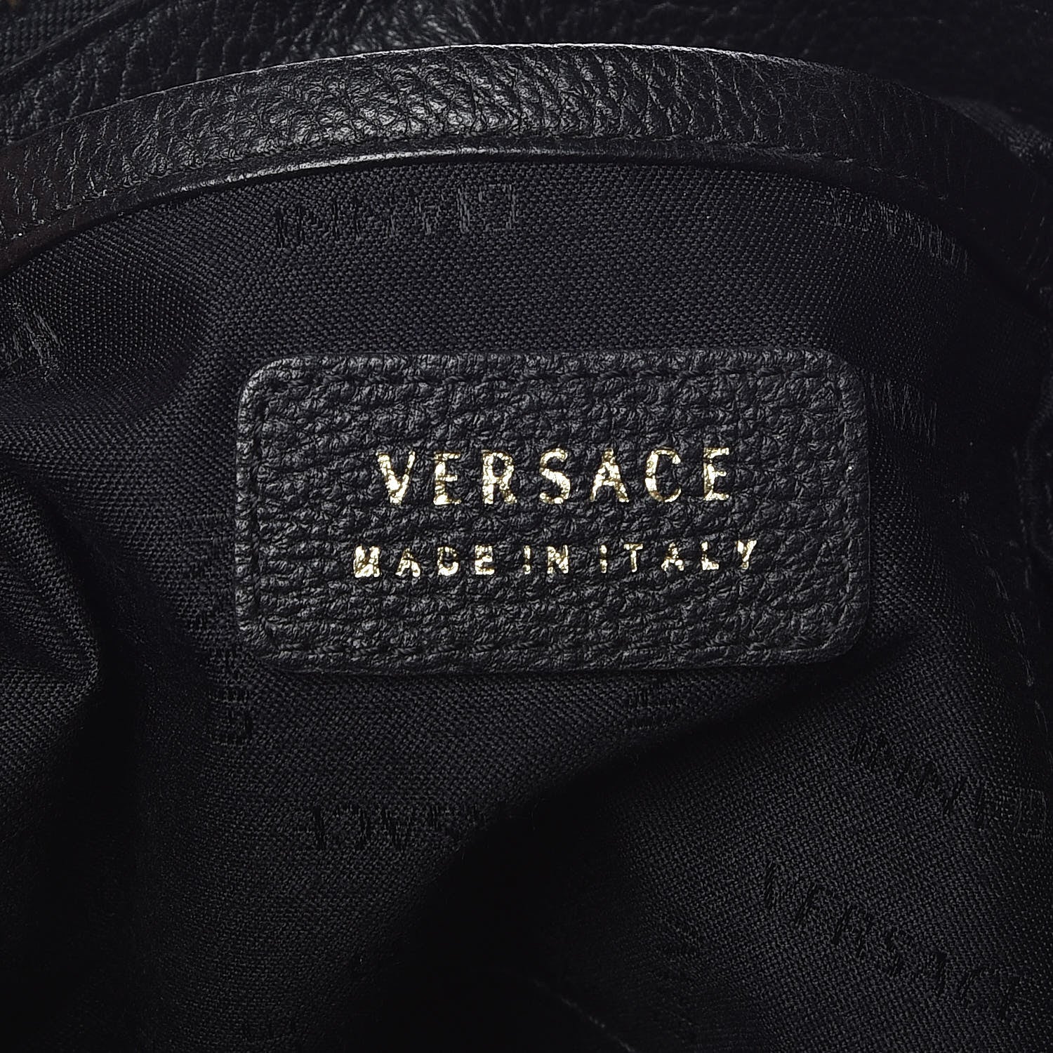 Versace Grained Calfskin Medusa Head Messenger Bag Black 6 of 9