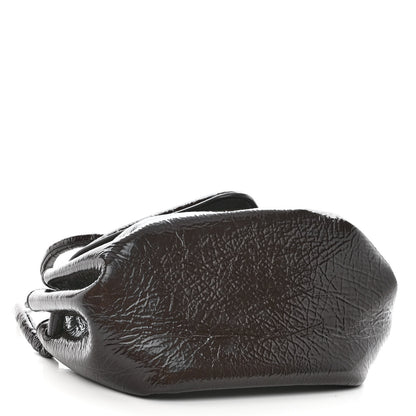 Bottega Veneta Patent Deerskin Small Beak Triangle Flap Shoulder Bag Fondant 4 of 9