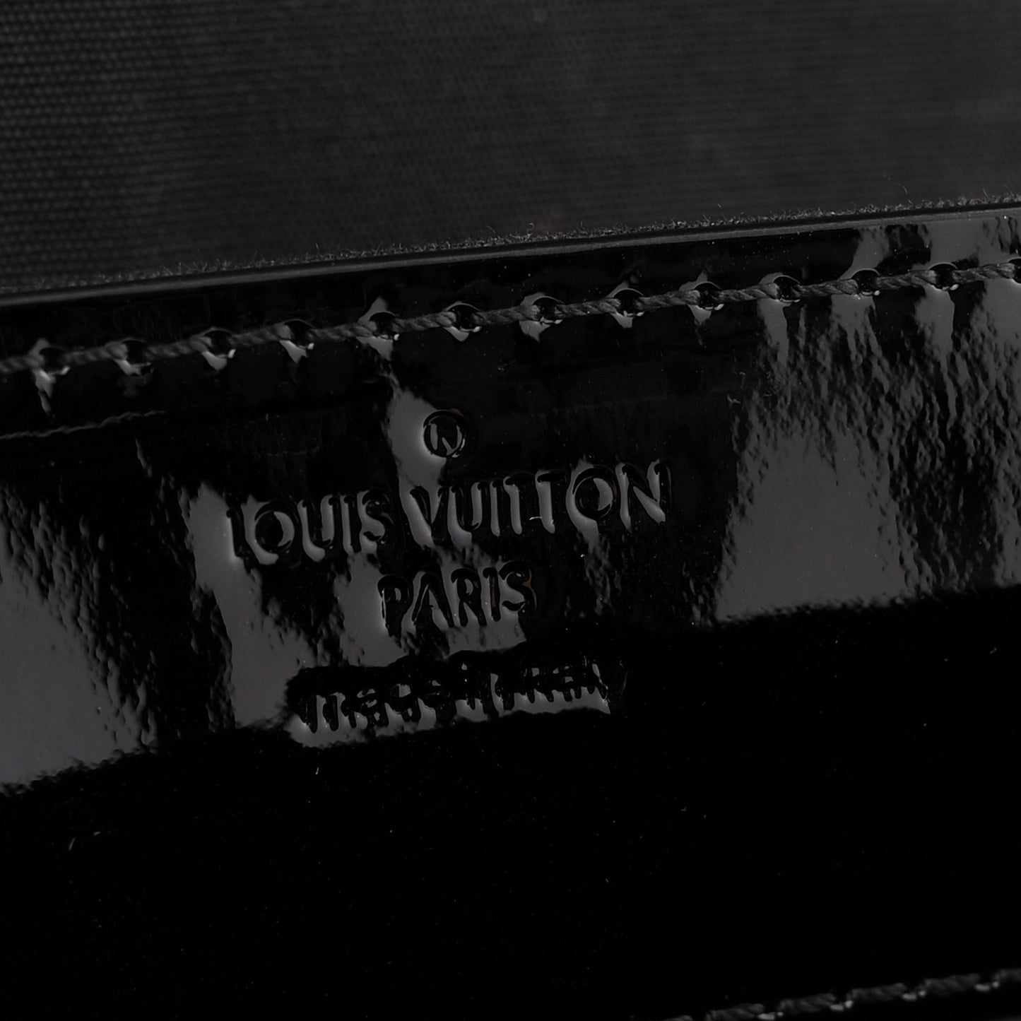 Patent Louise Clutch Black