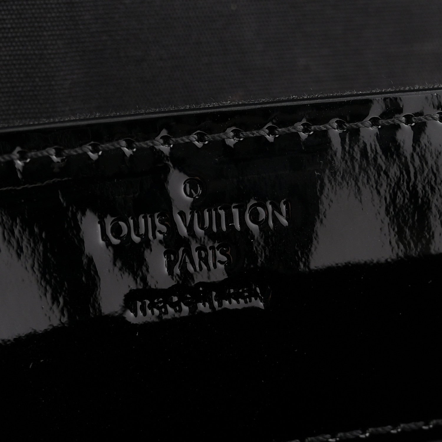 Louis Vuitton Patent Louise Clutch Black 6 of 10