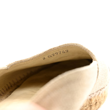Chanel Toile Sequin CC Espadrilles 38 Beige Black 8 of 11