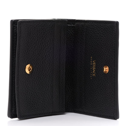 Versace Grained Calfskin Virtus Bifold Wallet Black 5 of 6