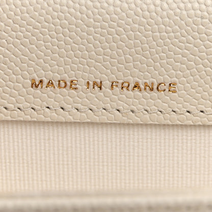 Chanel Caviar Quilted Flap Card Holder Wallet White 7 of 12