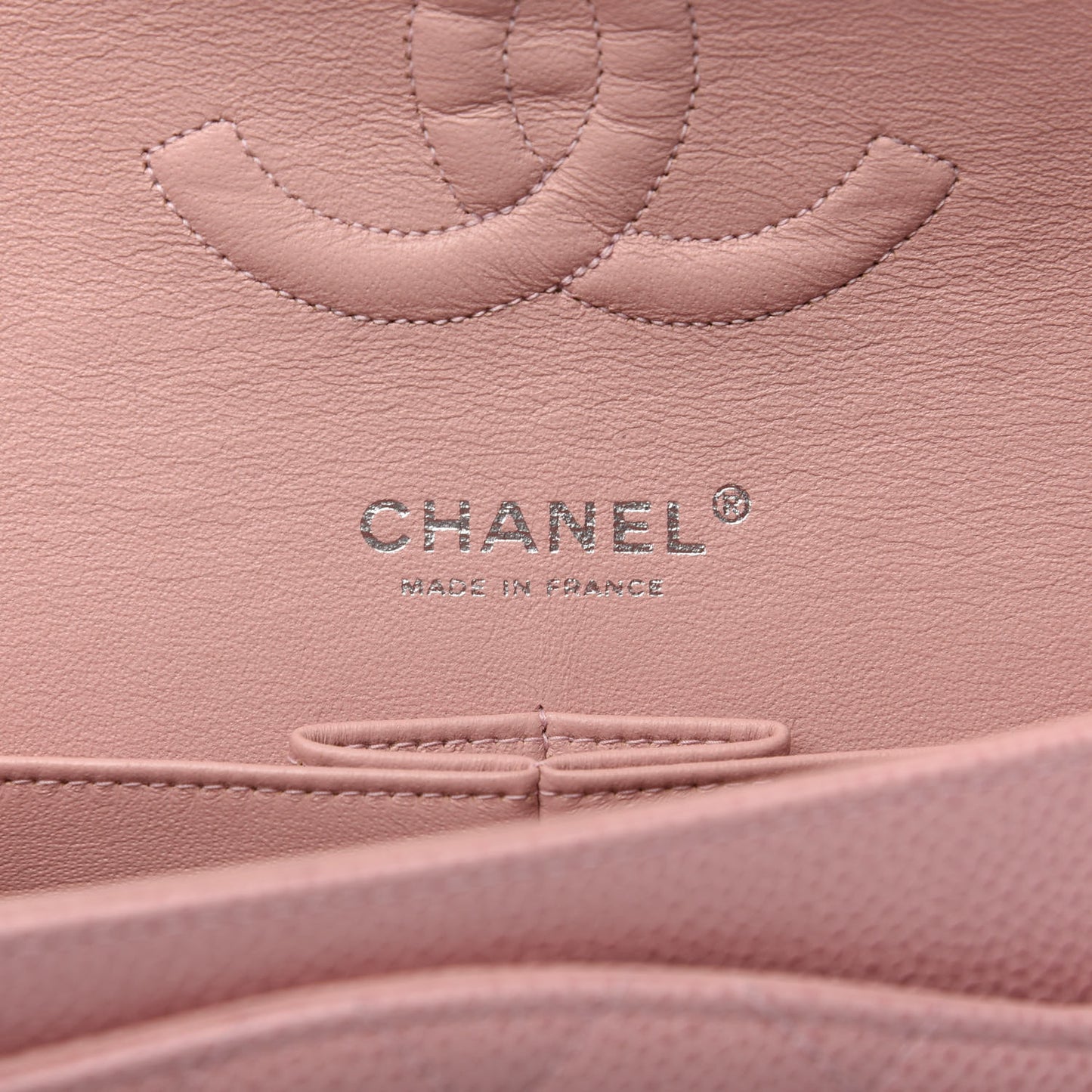 Caviar Quilted Medium Double Flap Pink