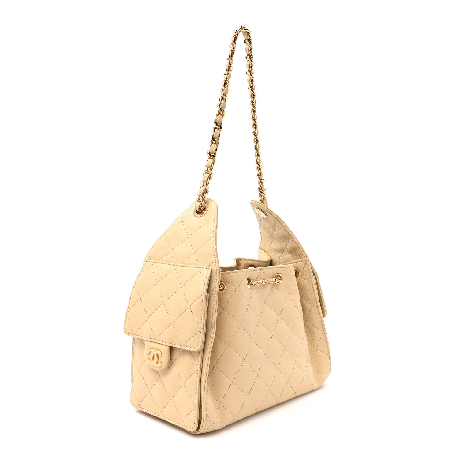 Chanel Caviar Quilted Small Chanel 25 Handbag Light Beige 3 of 11