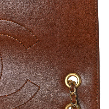 Chanel Lambskin Quilted Jumbo Coco Vintage Flap Brown 15 of 17