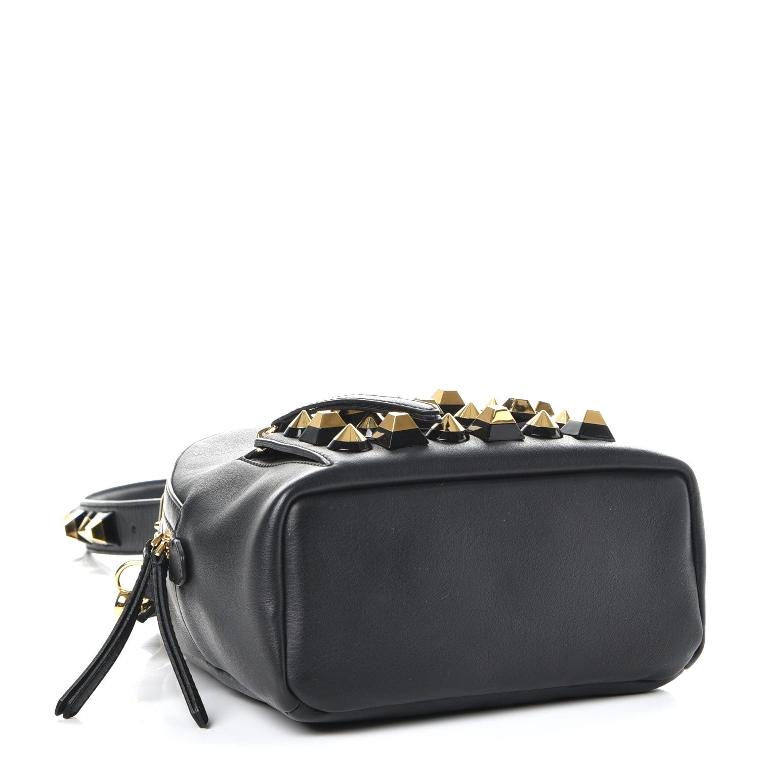 Fendi Vitello Dolce Studded Mini Backpack Black 5 of 8