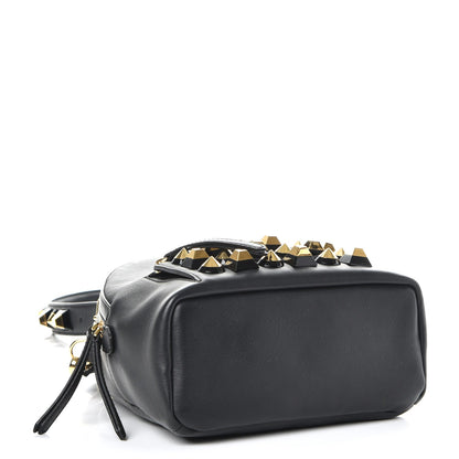 Fendi Vitello Dolce Studded Mini Backpack Black 5 of 8