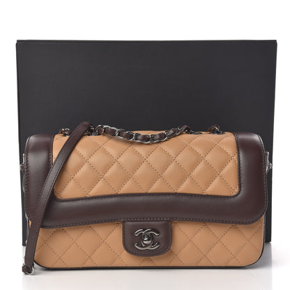 Chanel Calfskin Quilted Medium Coco Corset Flap Brown Beige 13 of 13
