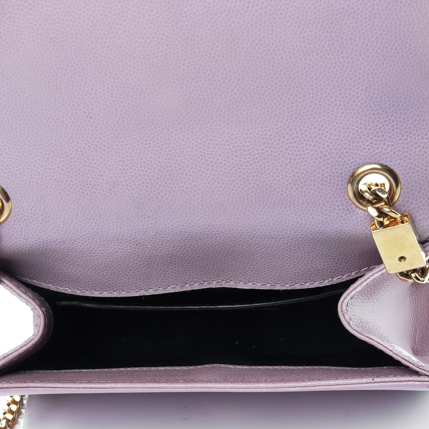 Saint Laurent Grain De Poudre Small Monogram Kate Satchel Purple 4 of 4