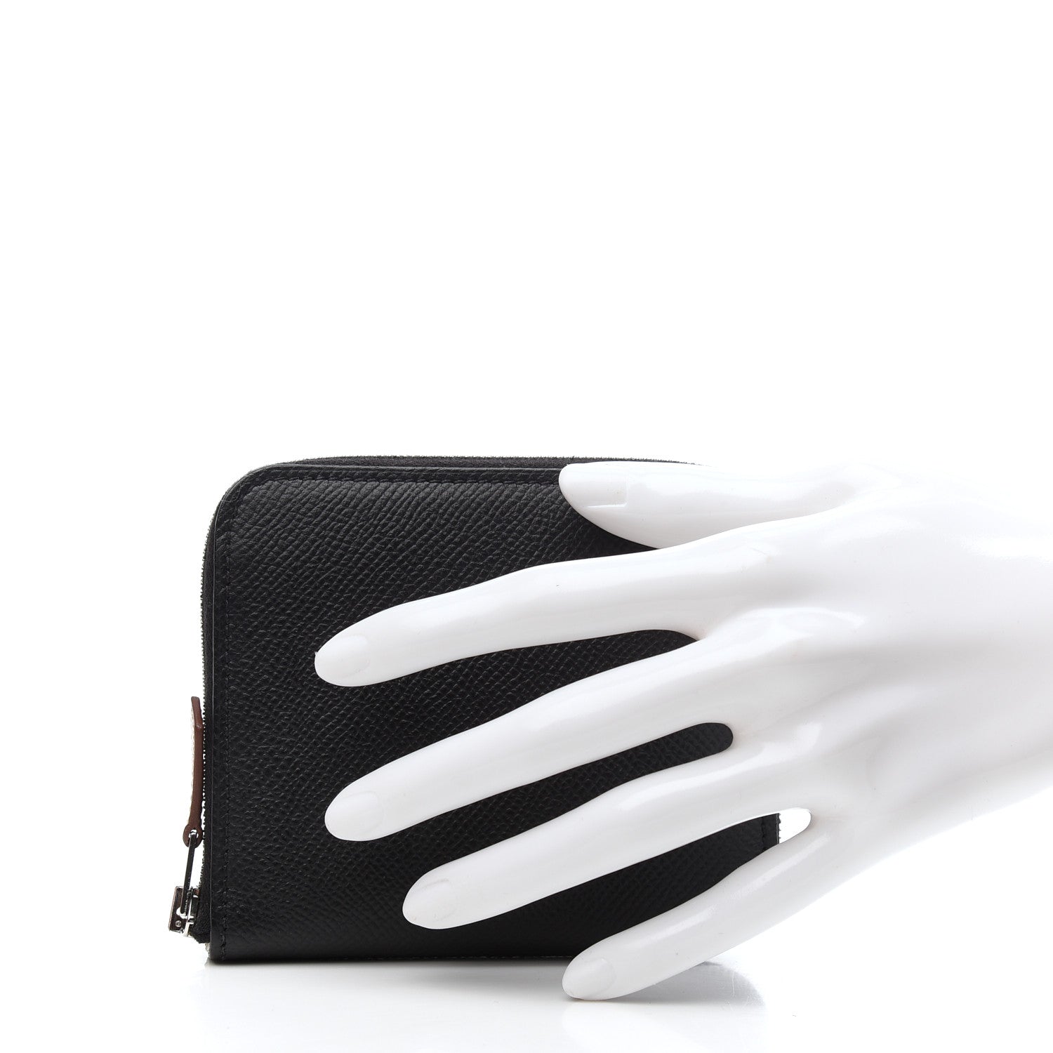 Hermes Epsom Silk'in Compact Wallet Black 2 of 8