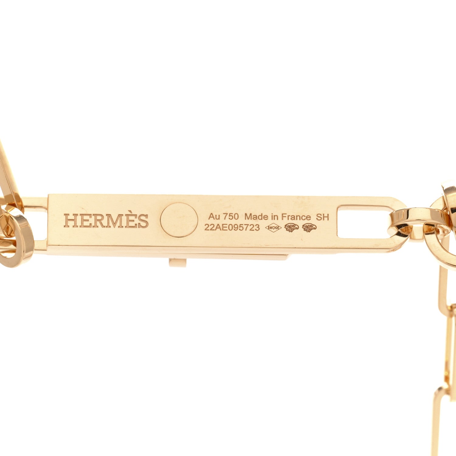 Hermes 18K Yellow Gold Diamond PM Kelly Chaine Lariat Necklace SH 4 of 4