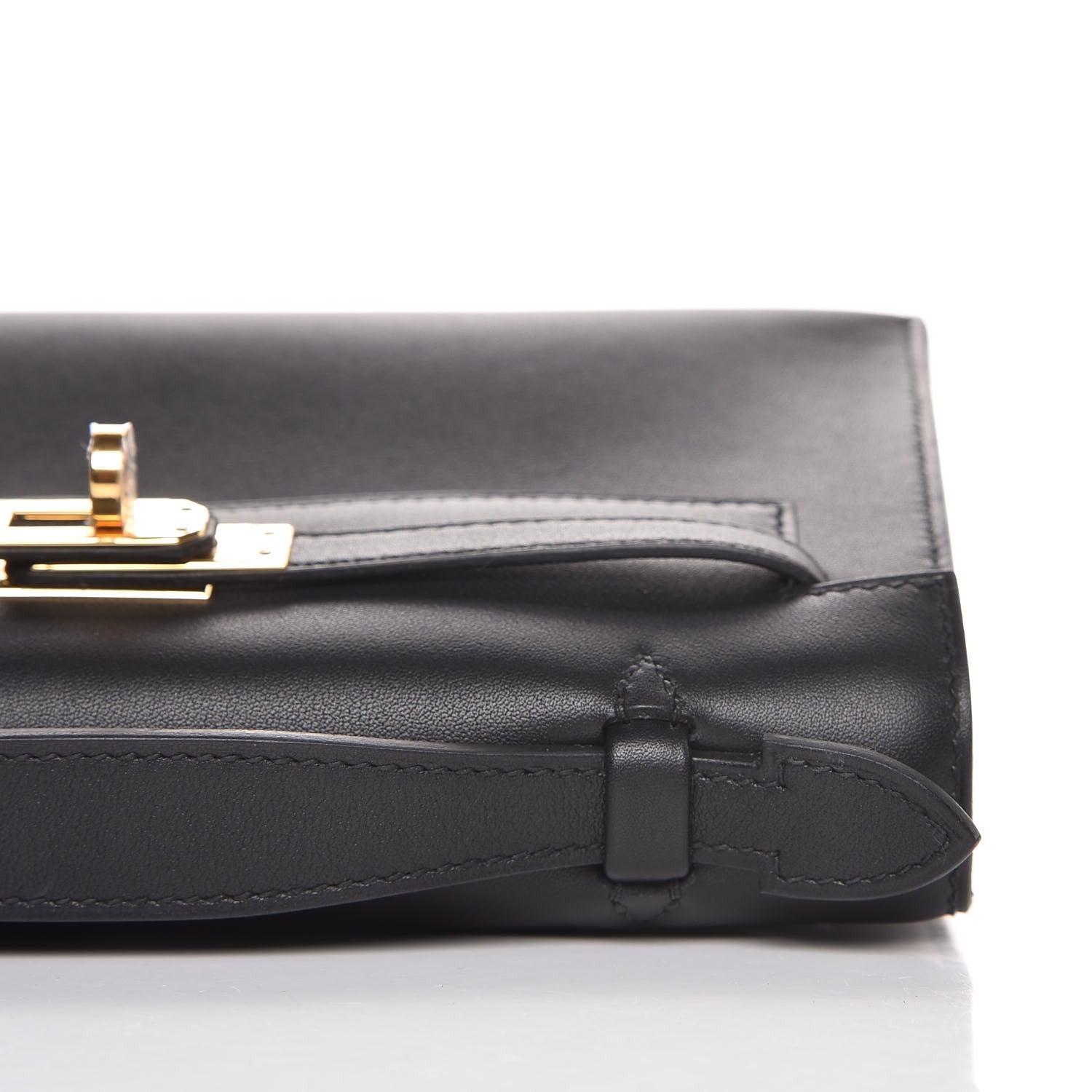 Hermes Swift Kelly Pochette Clutch Black 9 of 24