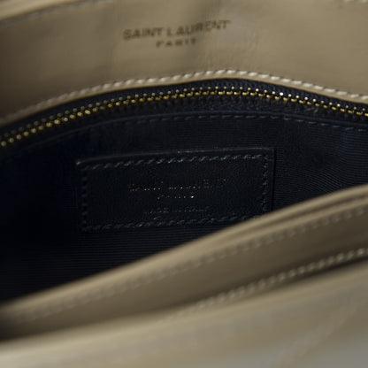 Saint Laurent Calfskin Y Quilted Monogram Toy Loulou Crossbody Bag Dark Beige 9 of 10