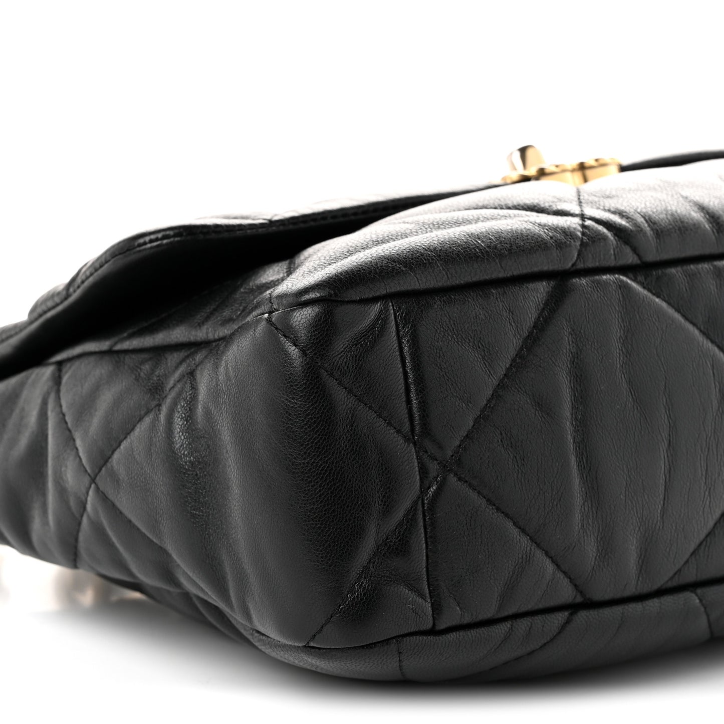 Lambskin Quilted Large Chanel 19 Flap Black