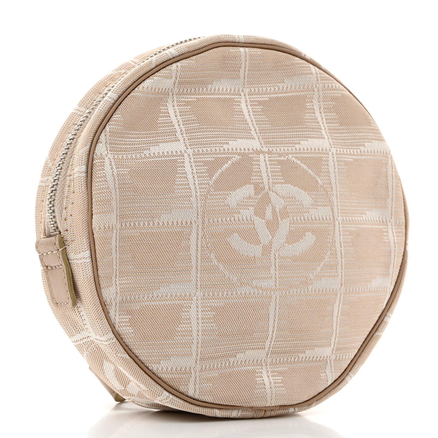 Nylon Travel Wristlet Beige