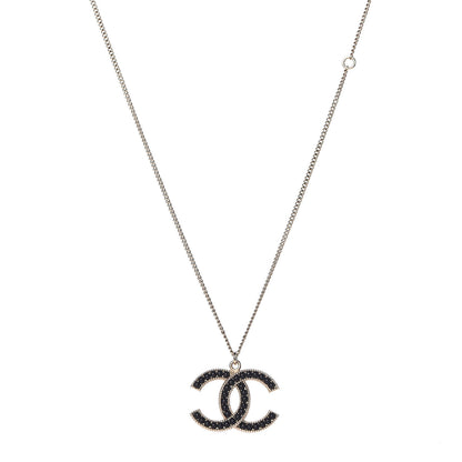 Chanel Enamel Beaded CC Necklace Gold Black 1 of 4