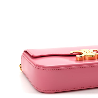 Celine Shiny Calfskin Claude Chain Shoulder Bag Rose 10 of 14