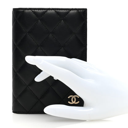 Chanel Lambskin Quilted Passport Holder Black 2 of 7
